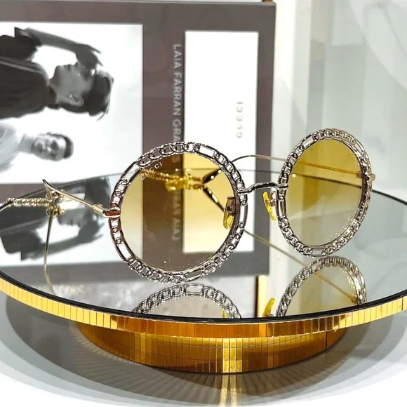 Gucci | Accessories | Nwt Gucci Gg113s 01 Roundframe Chain  display picture 1